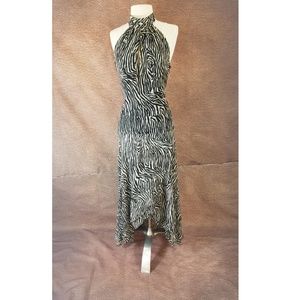 Sexy silk halter dress